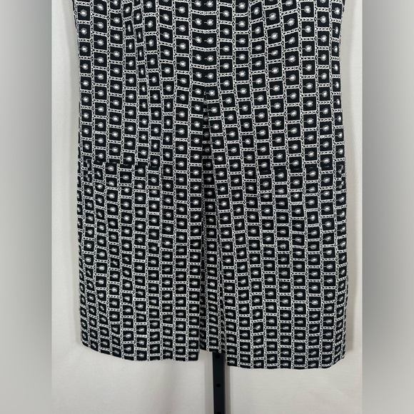 Eccoci  patterned designer black and white dress w/ pockets. - Picture 3 of 7